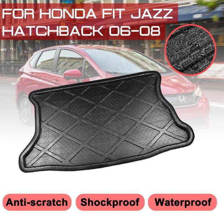 สำหรับ-honda-fit-jazz-hatchback-2006-2007-2008พรมปูพื้นรถยนต์พรมหลัง-trunk-anti-mud-cover