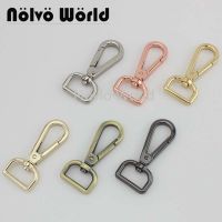 Nolvo World 5-20-100pcs 6 colors 60x19mm 3/4 metal bags strap buckles lobster clasp collar carabiner regular snap hook