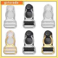 GOTORADE 10pcs พลาสติก ปรับหัวเข็มขัด อุปกรณ์ชุดชั้นใน ถุงน่องถุงน่อง คลิปหนีบเข็มขัด คลิปถุงเท้าโลหะผสม Suspender สิ้นสุด Buckles