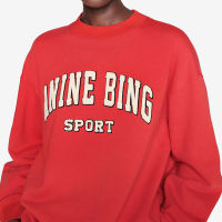 Women Long Sleeve Sweatshirt 2022 Early Spring New Simple Loose Letters Cotton O-Neck Casual Female Red Pulls