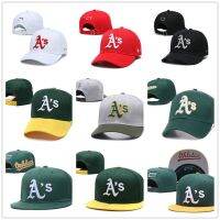 【Hot Sale】 Oakland fashion baseball hat men and women green trendy peaked cap European rap Rap hip-hop flat brim