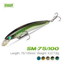 สหราชอาณาจักรช้า Sinking Minnow เหยื่อล่อปลา75Mm 4.2G/100Mm 7.8G ดี Action Far หล่อ Hard ประดิษฐ์ที่มีสีสันเหยื่อตกปลา