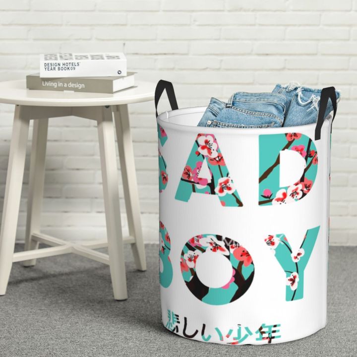 vaporwave-arizona-iced-tea-circular-hamper-ตะกร้าเก็บของพร้อมที่จับสองอันเหมาะสำหรับของเล่นห้องครัว