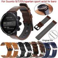 ▲✹ 24mm skórzany pasek pasy dla Suunto 9 Baro 7 D5 zegarek bransoletka z paskiem dla Suunto Spartan Sport nadgarstek HR Baro Smartwatch opaski