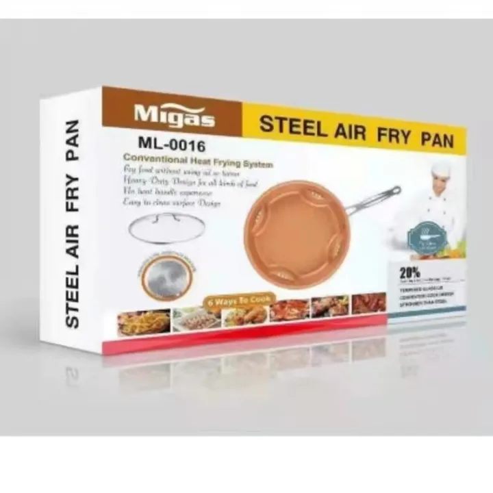 RL Nonstick Migas Steel Air Fry Pan 6 Ways To Cook Conventional Heat
