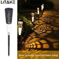 LITAKE Ip54ไฟแสงอาทิตย์กลางแจ้ง Led 6ชิ้นกันน้ำได้,แบตเตอรี่600Mah โคมไฟกลวงพร้อมเสา