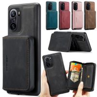 【Electronic Store】เคสโทรศัพท์หนังพลิกแม่เหล็กสำหรับ RedMi K40 Pro ซิปกระเป๋าสตางค์การ์ดสำหรับ XiaoMi 11T 11i 11X Poco M4 Pro F3กระเป๋า Coque Etui