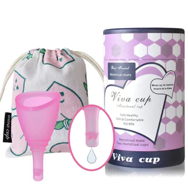 [LOMG] Menstrual Cup with Valve Discharge Moon Cups Feminine Hygiene
