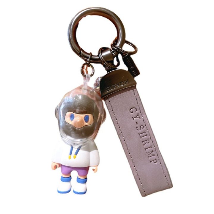 zongsheng-3d-bob-x-สำหรับแฟนหนุ่มพวงกุญแจตุ๊กตารถลายการ์ตูนน่ารักๆจี้กุญแจคู่รัก