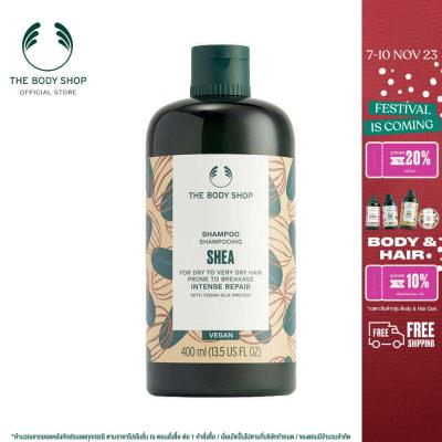 THE BODY SHOP SHEA BUTTER RICHLY REPLENISHING SHAMPOO 400ml. เดอะบอดี้ ช็อป เชีย บัตเตอร์ ริชลี่ รีพลีนิชชิ่ง แชมพู 400 มล. บำรุงเส้นผม แชมพู ออร์แกนิค ผมชี้ฟู