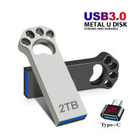 ใหม่ไดรฟ์ปากกา 2TB โลหะความเร็วสูง Usb 3.0 Pendrive 1TB ประเภท C Silver Cle Usb Flash Drives 512GB Memoria Usb Stick จัดส่งฟรี-kdddd