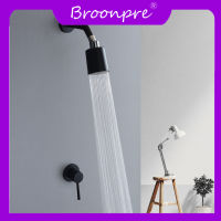 Broonpre คุณภาพสูงสีดำสีทองแดงติดผนังฝักบัวอาบน้ำผสมสแควร์ฝักบัวอาบน้ำก๊อกน้ำ