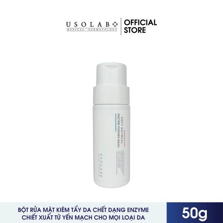 Tẩy da chết enzyme yến mạch Usolab Bio Soft Oatmetal Enzyme Powder Wash