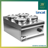 LINCAT เครื่องเบนมารี อุ่นซุป เครื่องอุ่นอาหารด้วยไอน้ำ 4ช่อง Bain marie ขนาด450x600x325มม. LIN1-BS4W