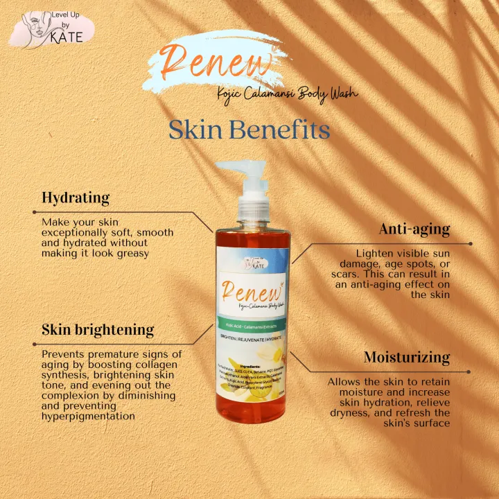 Level Up by KATE RENEW Kojic Calamansi Skin Lightening Body Wash for
