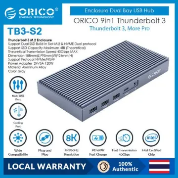 ORICO 2 Bay Thunderbolt 3 HUB M.2 NVMe/NGFF USB-C Docking Station