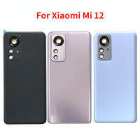 ต้นฉบับใหม่ด้านหลังปกหลังประตูกระจกที่อยู่อาศัยสำหรับ Xiaomi 12 5กรัม Mi12กลับกรณีที่มีเลนส์กล้อง