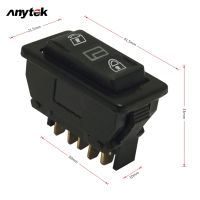 ANYTEK สวิตช์ควบคุมหน้าต่างรถยนต์,สวิตช์12V/24V 20A 5PIN ไฟแสดงสถานะไฟสีแดง