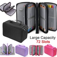 【CC】✆✟  72-Slot Large-Capacity Four-Layer Color Kawaii Stationery School Office Accessories