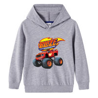 Blaze And The Monster Machines เสื้อแขนยาวคลุมด้วยผ้าผ้าฝ้าย100% ฤดูใบไม้ผลิและฤดูใบไม้ร่วง2-9ปี Boy S Hoodie สำหรับชายหญิงกีฬาเสื้อผ้าเด็ก