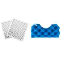 2Pc Dust Filter Hepa Filter for Samsung Sc4300 Sc4470 Vc-B710W &amp; 1x Blue Sponge Liver Filter Kit for Samsung Dj97-01040C