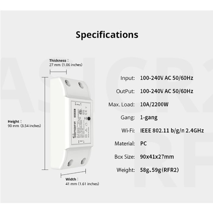 sonoff-rf-สวิตช์สั่งงานผ่าน-wifi-แถมฟรี-รีโมท-rf-รีโมท-รีโมททีวี-รีโมทแอร์-รีโมด