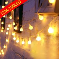 12M USB/Battery Power LED Ball Garland Lights Fairy String Outdoor Lamp Home Christmas Holiday Wedding Party Lights Decoration