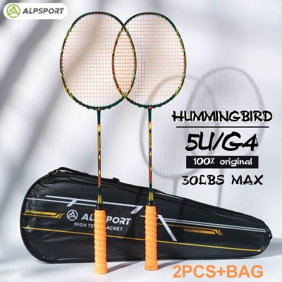 ALP 2Pcs 100 Carbon Fiber Reket 5U 76g 30Lbs Pro Racquet Badminton Rackets with Free String Bag Single Channel Training