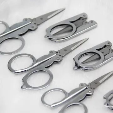 Mini Folding Scissors Travel Pocket Metal Small Foldable Multi User Sewing  - US