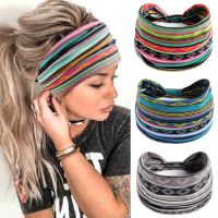 Wide Headwrap Headbands for Women Elastic Hair Bands Girls Hair Accessories Yoga Running Travel Print Turban Bandage