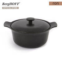 BergHOFF หม้อพร้อมฝาเหล็กหล่อ รุ่น Ron ทนทาน 24 ซม. สีดำ 3900040