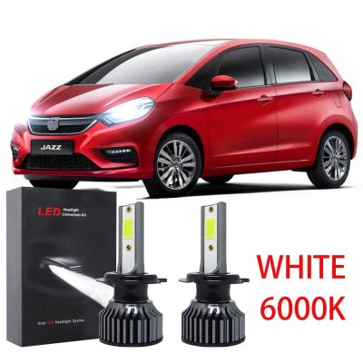 New ไฟหน้ารถยนต์ LED ฮาโลเจน 6000K แบบเปลี่ยน สําหรับ Honda Jazz (GK) 3rd Gen 2014-2019 2 ชิ้น