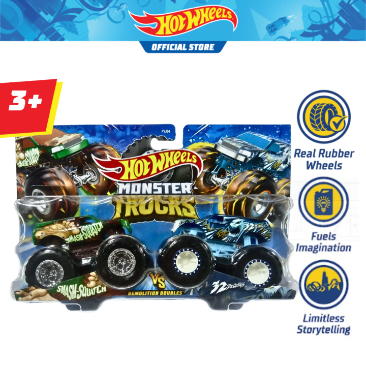 Hot Wheels Monster Trucks 1:64 Scale Demolition Doubles 2-Pack