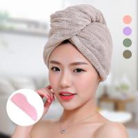 Wave Shape Women Bathroom Super Absorbent Quick-drying Microfiber Bath Towel Hair Dry Cap Salon Towel 28x65cm