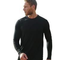 100 Men s Merino Shirt Long Sleeve Base Laye Wool T Shirt Wicking Breathable Anti-Odor 250g Thermal