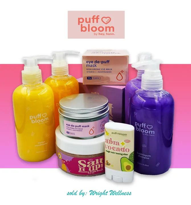 Puff & Bloom Eye DePuff Mask/ Shampoo & Conditioner/ Salt it Up Scalp