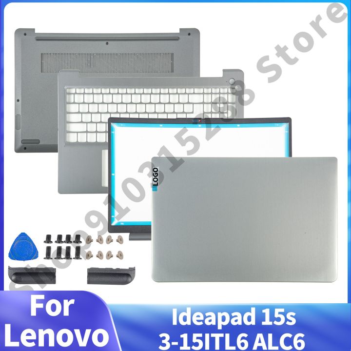 J76 Lenovo Ideapad 15S 3-15ALC6 15ITL6 2021ปกหลัง LCD ฝาปิดโน้ตบุคที่พักแขนเคสด้านล่างแล็ปท็อป Grayhs560อะไหล่สำหรับเปลี่ยนที่อยู่อาศัย