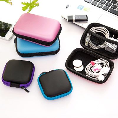 Colorful Storage Bag Earphone Hard Case Portable Organizer Earphone Case For Bluetooth Headset Smartphone Earphone USB Cable