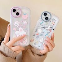 เคส RouJiang สำหรับ iPhone 15 14 13 12 11 Pro Max X Xr Xs Max 7 8 Plus SE 2020เคสโทรศัพท์กระต่ายน้อยน่ารักลายการ์ตูนคลาสสิก