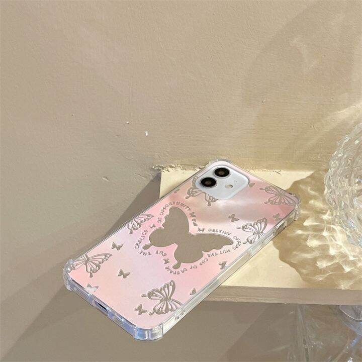 cod-ins-style-pink-butterfly-14pro-13promax-mobile-phone-case-is-suitable-for-11-12pro-xr-mirror