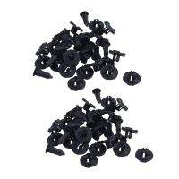 40 Pcs Plastic Rivets for Clip Screw Type Fastener, Black