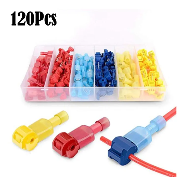 LO 120pcs Quick Electrical Cable Connectors Snap Splice Lock Wire