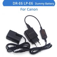 LP-E6 LP-E6N Dummy Battery DR-E6 Coupler Power Bank USB Cable QC3.0 Charger For Canon EOS 60D 70D 5D2 6D 7D 5D Mark II III 5D3