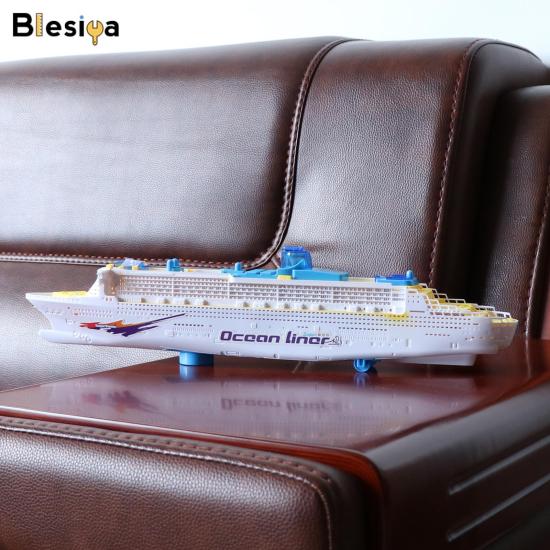 Blesiya đồ chơi điện cho tàu thuyền tàu biển có đèn led nhấp nháy quà tặng - ảnh sản phẩm 1