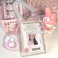 MINKYS New Arrival Love Heart Kawaii 3 inch Acrylic Transparent Photocard Holder Card Photo Holder Bag Pendant School Stationery