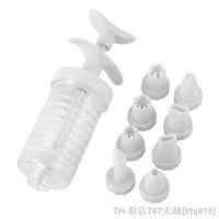 hot【DT】∈  8 pipe nozzles with syringe Plastic cream baking nozzle dispenser Icing pastry tips Pastry decoration tool