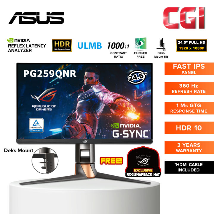 360Hz Refresh Rate !!!, ASUS ROG Swift PG259QNR 360Hz Gaming Monitor  Overview
