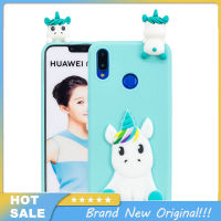 สำหรับ HUAWEI Nova 3i/Y3 2018/Y5 2018เคสโทรศัพท์3D การ์ตูนม้าที่มีแตรด้านหลังโทรศัพท์มือถือปลอกคลุมสมาร์ทโฟนกันน้ำและกันกระแทก