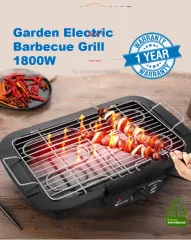 Electric Table Top Grill Griddle Barbecue BBQ Smokeless outdoor Camping  1800W