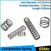 65Mn Cylidrical Helical Coil Compressed Shock Absorbing Pressure Return Compression Small Spring Backspring WD 0.2mm 0.3mm